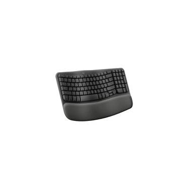 Imagem de Teclado sem fio Logitech ERGO K860 com Layout Dividido, Suporte para Descanso de Pulso, Conexão Bluetooth e USB, Windows e Mac - 920-009169