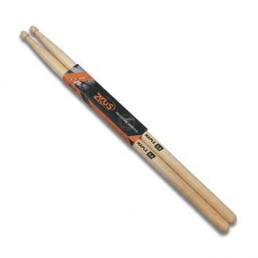 Imagem de Par de Baquetas Bateria Zeus 5A Maple Madeira Premium Ponta Oval Timbr