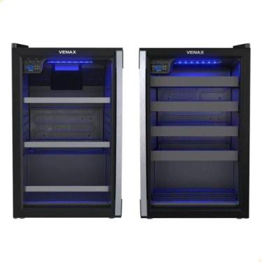 Imagem de Conjunto Venax Cervejeira Blue Light E Adega Piubella Preto Fosco Port