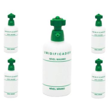 Imagem de Kit 5 Copos Umidificador Oxigênio 250ml ANVISA Para Oxigenoterapia Con