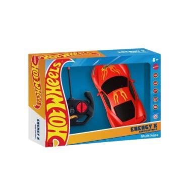 Imagem de Carrinho de Controle Remoto Hot Wheels 4 Canais Vermelho com Luz Energ