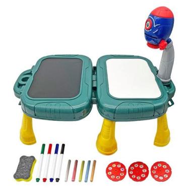 Imagem de Mesa Infantil 2 em 1 c Projetor e Lousa Educativa e Criativa Cor:Azul 