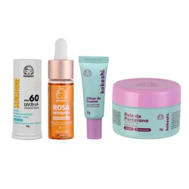 Imagem de Kit Bastão Facial FPS60 Renovadores Rosa Mosqueta Kokeshi - Kokeshi Co