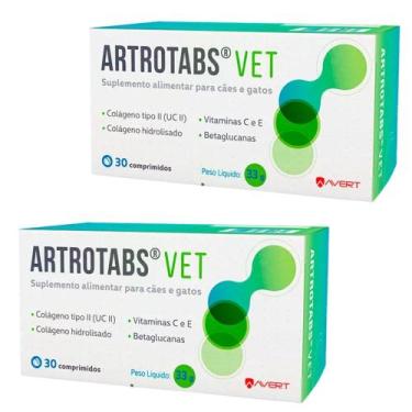 Imagem de Kit 2 Artrotabs Vet Avert Suplemento Cães Gatos 30 Comprimidos