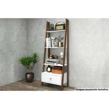Imagem de Estante Livreiro Solteiro RT3091 c/ 3 Prateleiras Branco/Rustico - Mov