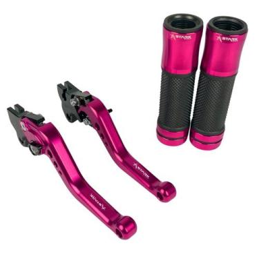 Imagem de Kit Manete Manopla Esportivo NXR Bros 125 150 160 freio a lona - Stark