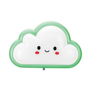 Imagem de Abajur De Tomada Quarto Bebe Baby Criança Luz Decoração Luminária Fofa De Nuvem Verde