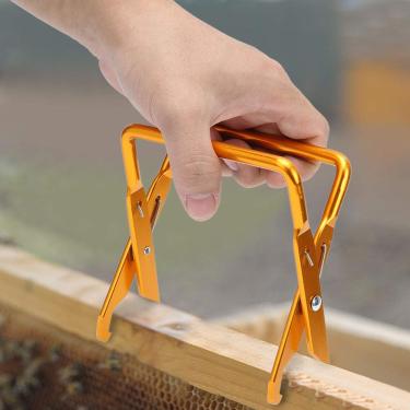 Imagem de AUNMAS Clipe de moldura de abelha de alumínio durável braçadeira de quadro de abelha, equipamento de colmeia (14 x 13,5 cm)