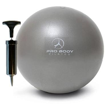 Imagem de (Silver (with Pump)) - Mini Exercise Ball with Pump - 23cm Bender Ball for Stability, Barre, Pilates, Yoga, Core Training and Physical Therapy
