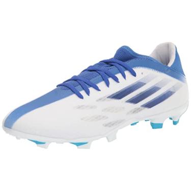 Imagem de adidas Unissex-Adulto X Speedflow.3 Sapato de Futebol Terrestre Firme, Branco/Legacy Indigo/Azul, 10 Women/11.5 Men