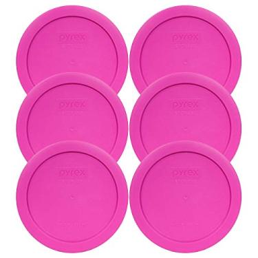 Imagem de Tampa de armazenamento redonda de 4 xícaras Pyrex 7201-PC para tigelas de vidro, rosa, 6