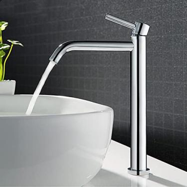 Imagem de Torneira de pia de banho cromada do banheiro fino quente e frio bacia misturador de água torneira do banheiro única pia do banheiro salle de bain,1,China