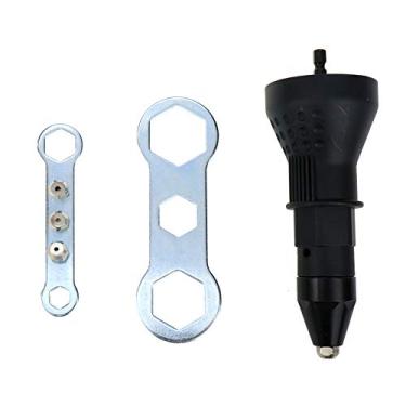Imagem de Bitray Adaptador de broca para pistola de porca de rebite, 1/4 polegada haste sextavada porca cega conversor adaptador de broca converte broca para pistola de rebite kit de ferramentas adaptador de rebite