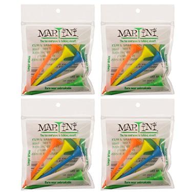 Imagem de Martini Golf Tees 3 1/4" Pacote com 4 Misturadas - 20 Camisetas Total - Praticamente Inquebrável