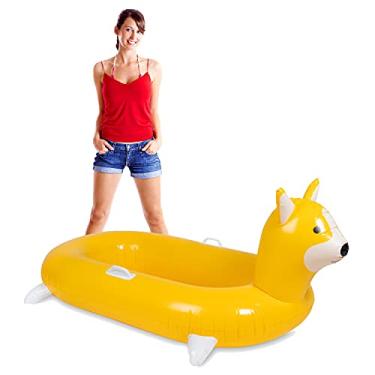 Imagem de Boia flutuante Corgi (boia de piscina Corgi) da KANYAN. Boia inflável gigante para cães (boia para cães) ótima para adultos