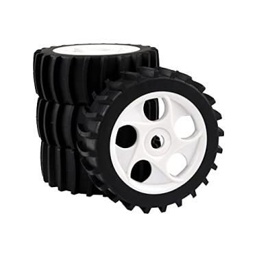 Imagem de Rowiz 4 peças cinza praia deserto/neve pneus 5 furos rodas sextavadas 17 mm para 1/8 RC Buggy Baja