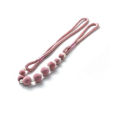Imagem de Laços de cortina de contas de veludo simples Sem perfuração sem instalação prendedores de cortina de cortina, T1,4 pcs