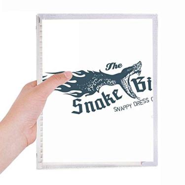 Imagem de Caderno com estampa de serpente Animal Illustrarion Bite Caderno de folhas soltas recarregáveis
