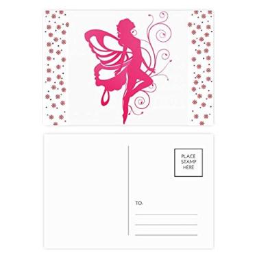 Imagem de Borboleta com asa rosa, lindo anjo, Natal, flor de Natal, cartão postal de bênção