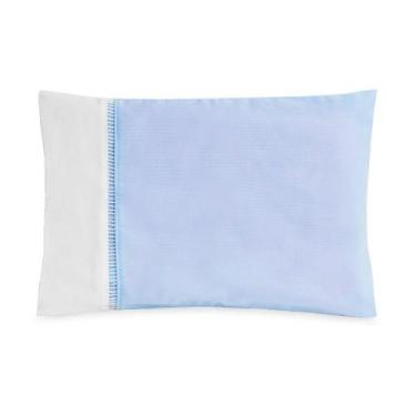 Imagem de Kit 4 Peças Fronhas Avulsas Para Travesseiro Bebê Antissufocante Azul