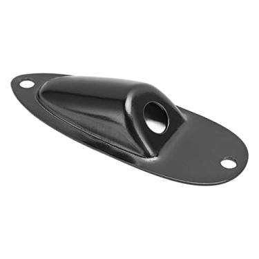 Imagem de Placa de Plugue de Guitarra Elétrica Placa de Entrada de Fácil Instalação para Toque Confortável Com As Mãos (Preto)
