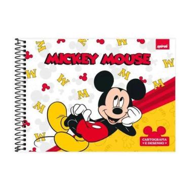 Imagem de Caderno Cartografia E Desenho Capa Dura 48 Folhas Disney Mickey Clássi