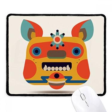 Imagem de Mousepad de monstro estilo chinês com borda costurada, tapete de borracha para jogos