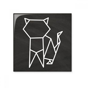 Imagem de Azulejo de cerâmica em forma geométrica abstrata origami decalque brilhante pedra adornada tijolo vitrificado