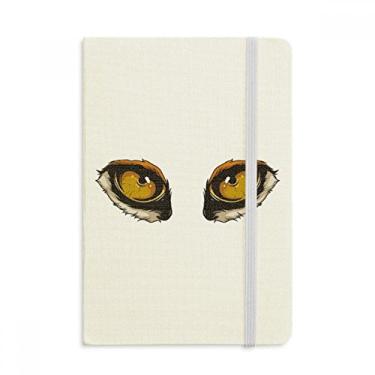 Imagem de Caderno de decoração de olhos de raposa com desenho de animal, capa dura de tecido, diário clássico
