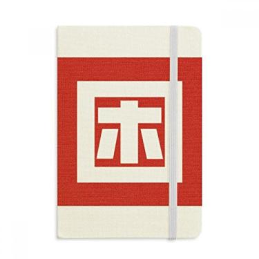 Imagem de Caderno de personagens chineses cansados da China em tecido oficial capa dura diário clássico