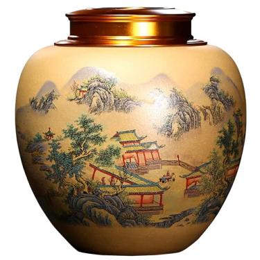 Imagem de 15 cm Purple Clay Tea Caddy Puer Tea Storage Tank selado Household Storage Tea Jar