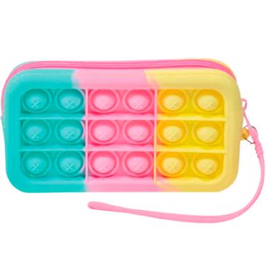 Imagem de Estojo / necessaire de silicone Poosh pop it cor pastel DAC