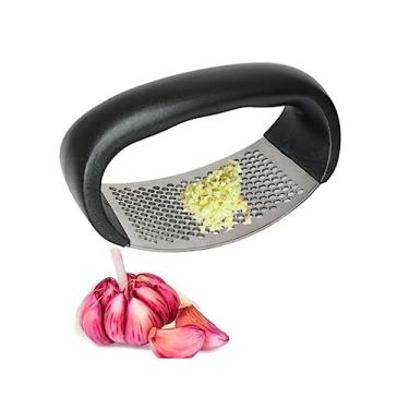 Imagem de Espremedor De Alho Smart Fácil Em Inox Amassador Triturar Cozinha Inteligente Triturador de Alho Prático de Alumínio Pasta de Alho Culinária Gastronomia Moderna Tempero Triturador