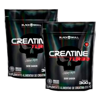 Imagem de Kit 2x Creatine Turbo Refil 300g - Black Skull (Sem sabor)