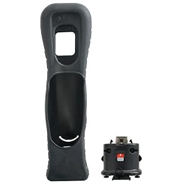 Imagem de OSTENT Motionplus Motion Plus + capa de silicone compatível com controle remoto Nintendo Wii, cor preta