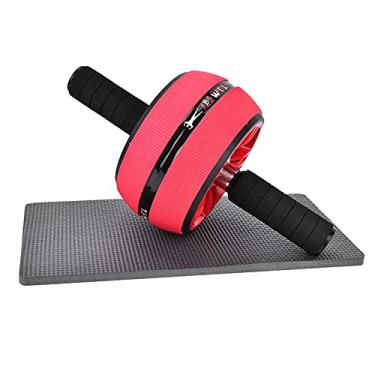 Imagem de Exercitador de músculos abdominais, Safety Ultra Wide Wheel Abdominal Roller Wheel, para exercícios abdominais para exercícios centrais(Roda única vermelha e preta)