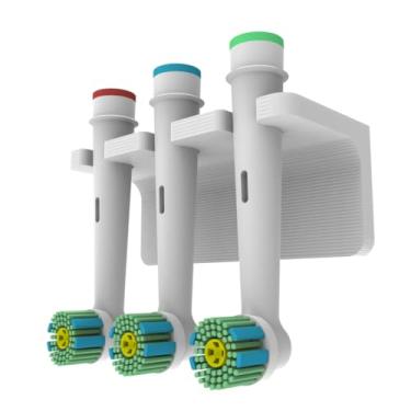 Imagem de Suporte Organizador de Parede Porta Escova de Dente Para Refil Elétrica Oral Até 3 Escovas - ARTBOX3D