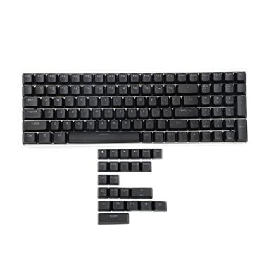 Imagem de YMDK Double Shot 108 pintados PBT Shine Through OEM Profile Keycap Rainbow Carbon Sunset Backlit Teclas para MX Switches Teclado mecânico (apenas tecla) (preto 122)