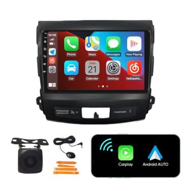 Imagem de [2G + 32G] Carplay Android Auto Touchscreen Autoradio Estéreo Carro Navegação GPS Unidade de Cabeça de Rádio FM WiFi Espelho Link Multimedia Player GPS Rádio DSP para Mitsubishi Outlander 2005-2012,