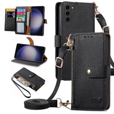 Imagem de Furiet Capa carteira para Samsung Galaxy S23 Plus S23+ 5G bolsa com bolso com zíper e alça de pulso, suporte de couro PU flip porta-cartões capa de telefone para S23plus 23S + S 23 23+ SM-S916U 16.8