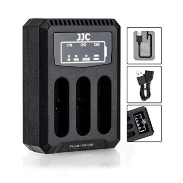Imagem de JJC Adaptador de carregador de bateria triplo USB para câmeras digitais Ricoh GRIII WG-6, Olympus Tough TG-6, TG-5, TG-4, TG-3, TG-2, TG-1, Stylus X-Z2 iHS, SP-100 para bateria Ricoh DB-110, Olympus