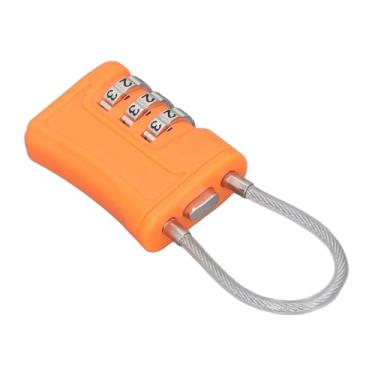 Imagem de Fechaduras de Bagagem de Viagem TSA, Fechaduras de Bagagem TSA Aço Inoxidável Versátil de 3 Dígitos para Armário de Academia (Laranja)