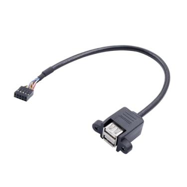 Imagem de Orange Pi Cabo de Extensão de 12 Polegadas Adaptador de Cabeçalho Fêmea de 9 Pinos da Placa-Mãe para Dual USB 2.0 Tipo-A Fêmea Compatível com Orange Pi 5 Pro