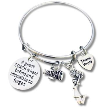 Imagem de Bracelete Sportybella Cheer Coach - Bracelete de líder de torcida é difícil de encontrar, mas impossível, bracelete com bracelete - joia de torcida - de agradecimento para treinadores de torcida