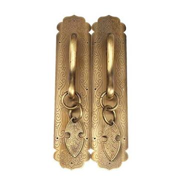 Imagem de Maçaneta de bronze antigo sem punção de porta de cobre puro puxador de porta grade acessórios de ferragens de decoração de casa, latão (bronze)