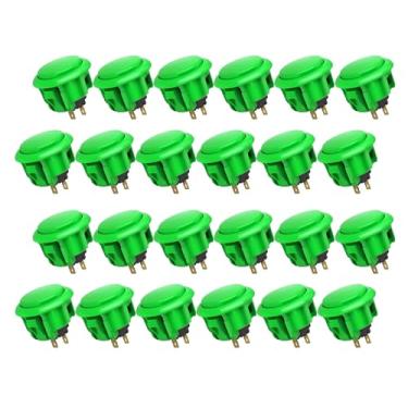 Imagem de QANBA D-lite Arcade Button Original Buttons Snap-In Joystick Arcade Buttons for DIY arcade machines 30mm Push button switch(Boxed） (30mm Green（DL05) 24 Pcs)