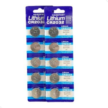 Imagem de Pilha Bateria Lítio Formato Moeda Cr2032 3v 10 Unidades a Mundo Compras