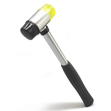 Imagem de KAIHAOWIN Martelo de borracha de 170 g, pequeno martelo de plástico macio com aderência ergonômica, amarelo, 170 g