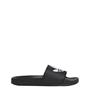 Imagem de adidas Originals Sandália masculina Adilette Lite Slide, Núcleo preto/branco/preto, 42