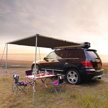 Imagem de Toldo de carro, toldo para suv, toldo retrátil removível, ideal para camping, viagens ao ar livre, expedição e off-road, uma cor, 200x30 0cm/6,6x9,8 pés